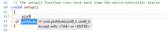 16. Auto Completion in Visual Micro for Atmel Studio